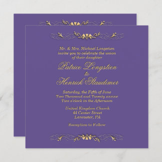 Plum Wedding Invitation