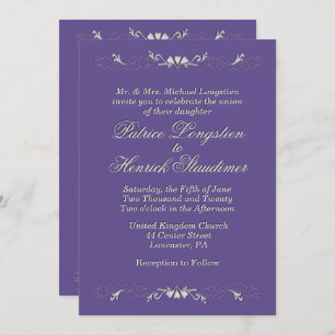 Plum Wedding Invitation