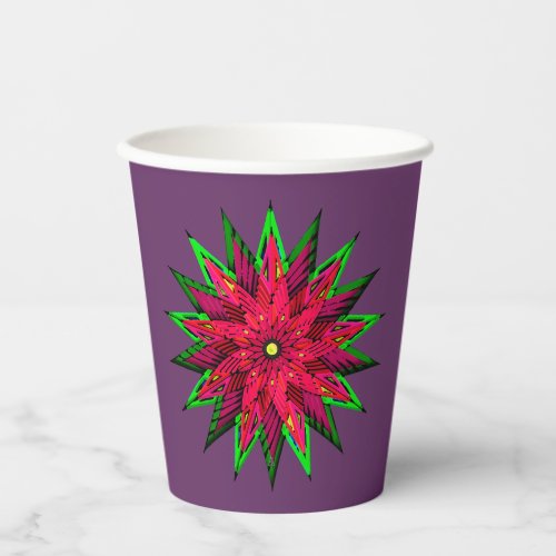 Plum Wonderful Poinsettia WOW Paper Cups