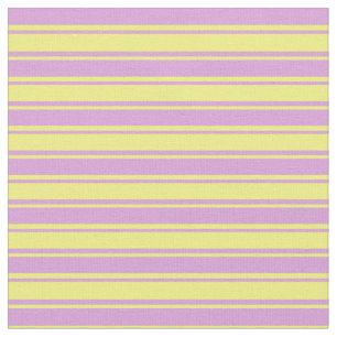 Plum & Yellow Colored Striped Pattern Fabric