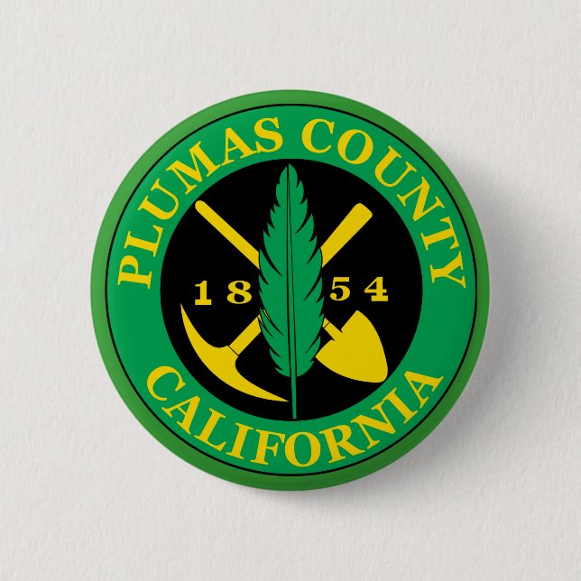 Plumas county seal button (Front)