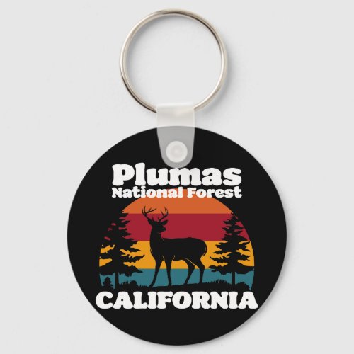 Plumas National Forest California Keychain