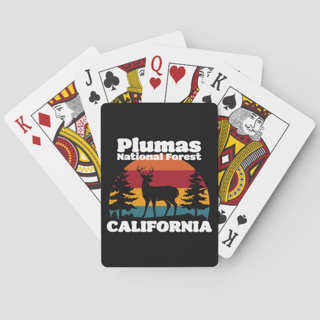 Plumas National Forest California Poker Cards (Back)
