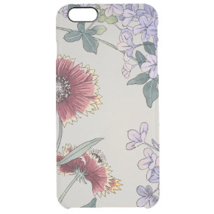 Plumbago and Gaillardia Flowers Japanese Fine Art Clear iPhone 6 Plus Case