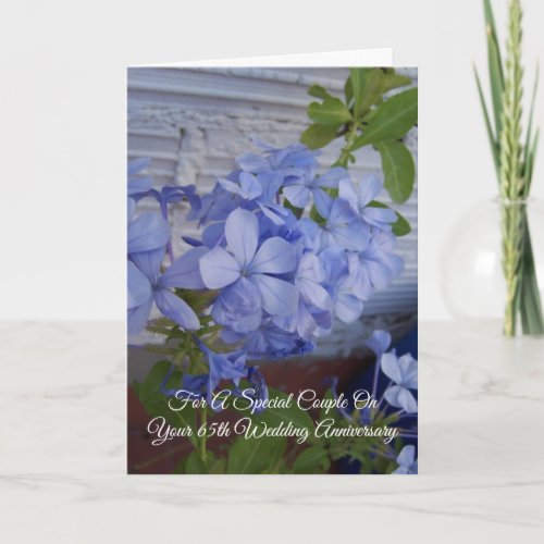 Plumbago Personalised 65th Wedding Anniversary Card