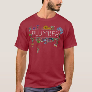 Plumber Botanicals  Vintage Herbarium Flowers T-Shirt