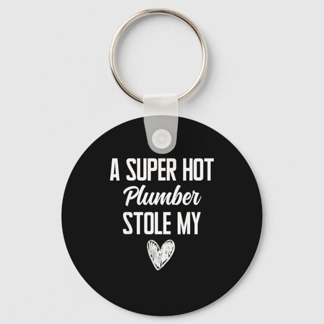 Plumber Boyfriend Girlfriend Stole My Heart Funny  Keychain (Front)