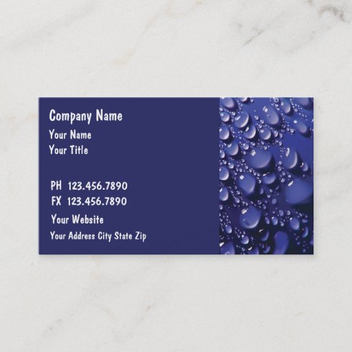 Customizable Plumber Business Card