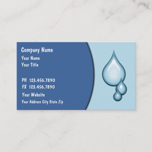 Customizable Plumber Business Card