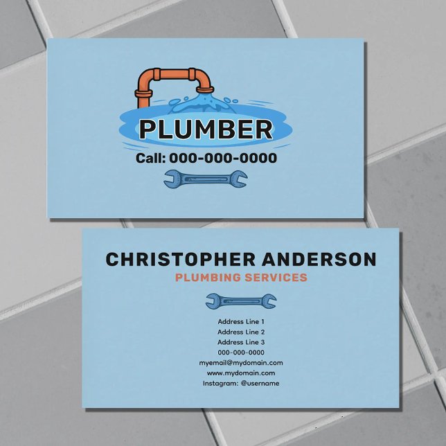 Plumber Business Card (Plumber Business Card)