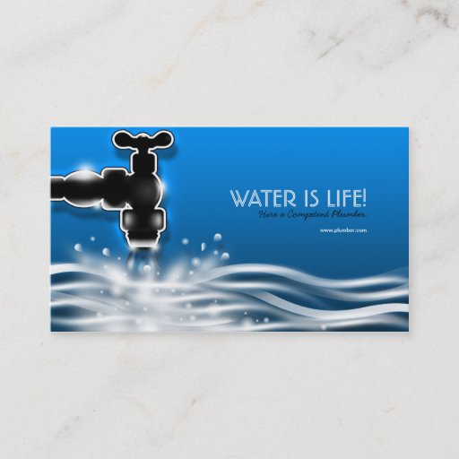 Customizable Plumber Business Card