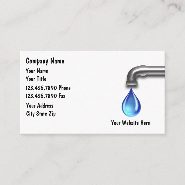 Plumber Business Card (Front)
