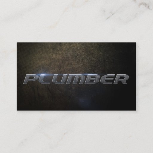 Customizable Plumber Business card