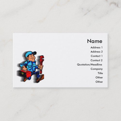 Plumber Business Card
