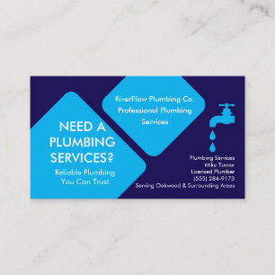 Plumber Business Card Template Plumbing Services