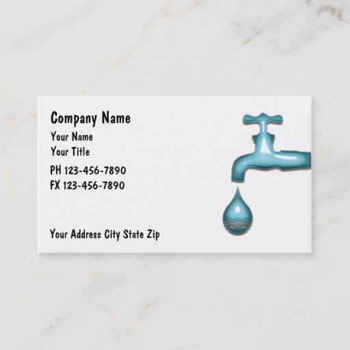 Customizable Plumber business cards