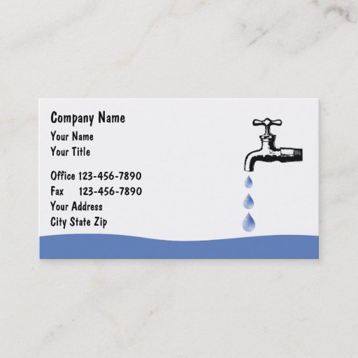 Customizable Plumber business cards