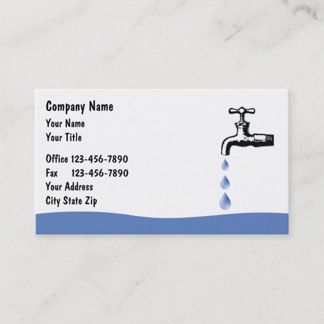 Plumber business cards (Front)