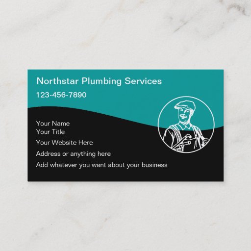 Customizable Plumber Business Cards