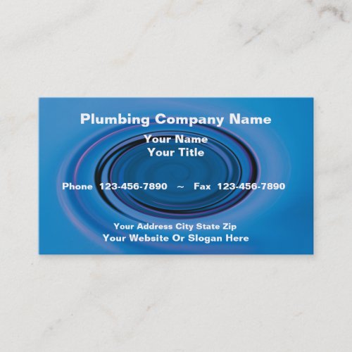 Plumber Business Cards