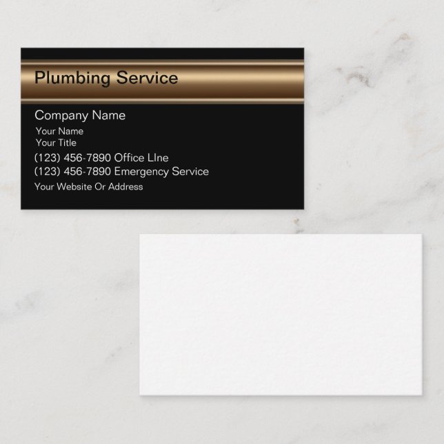 Plumber Business Cards (Front/Back)