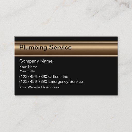 Customizable Plumber Business Cards