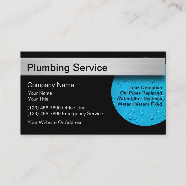 Plumber Business Cards (Front)