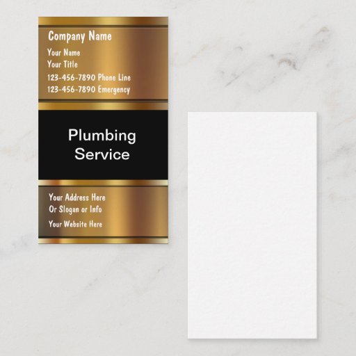 Customizable Plumber Business Cards