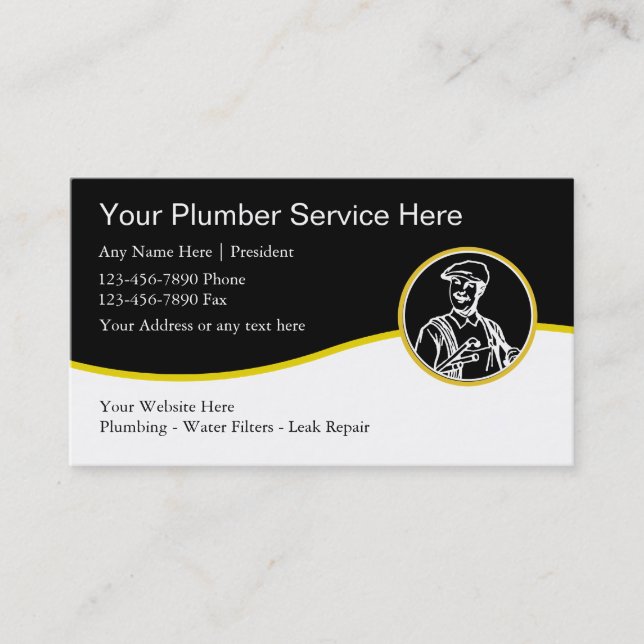 Plumber Business Cards (Front)