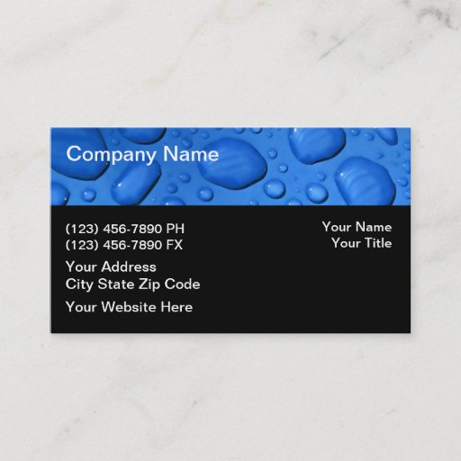 Customizable Plumber Business Cards