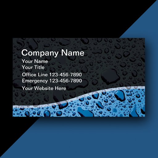 Customizable Plumber Business Cards