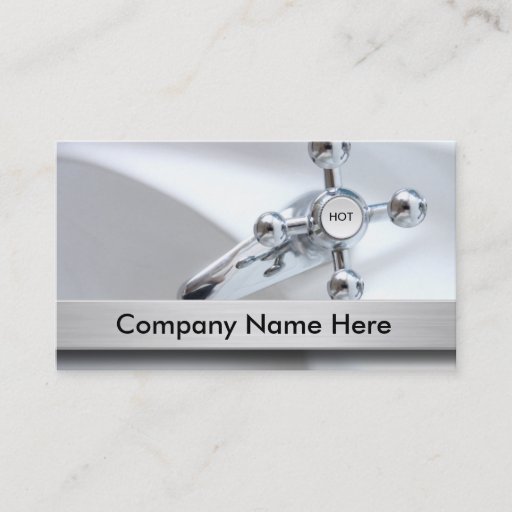 Customizable Plumber Business Cards