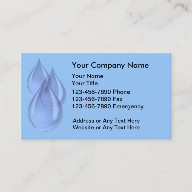Plumber Business Cards (Front)