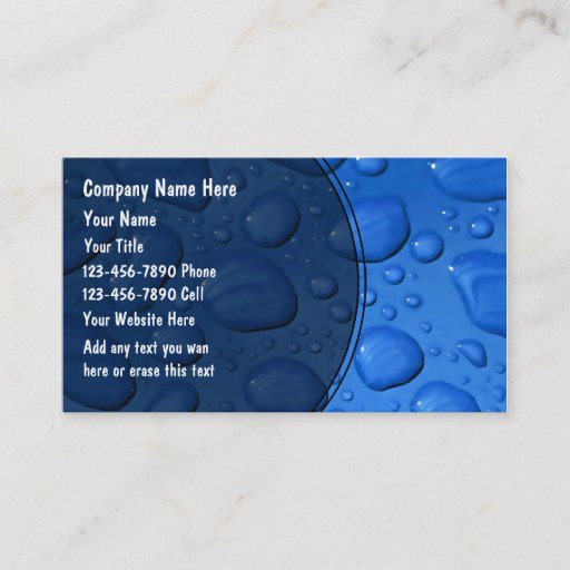 Customizable Plumber Business Cards