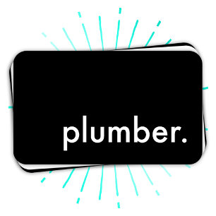 plumber. (color customizable) business card