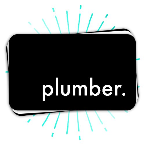 plumber color customizable business card
