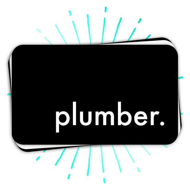 plumber. (color customizable) business card (Creator Uploaded)