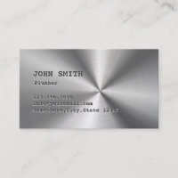 Plumber Cool Faux Stainless Steel Plumbing Business Card