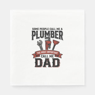 Plumber Dad Vintage Engraving Shirt Design_1 Napkins