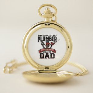 Plumber Dad Vintage Engraving Shirt Design_1 Pocket Watch