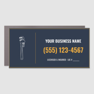 Plumber Door Sign Magnet, Custom Business Name