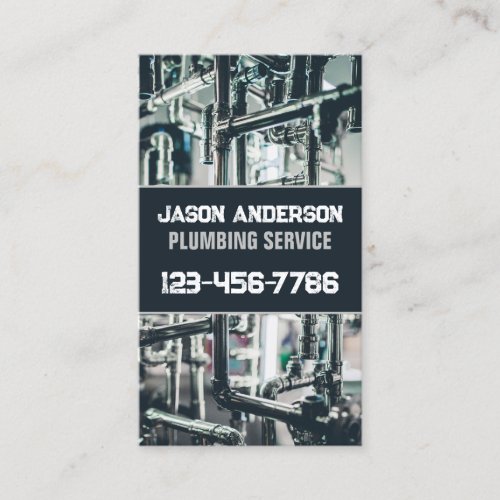 Plumber Faucet Pipe Handyman Pluming Service  Business Card