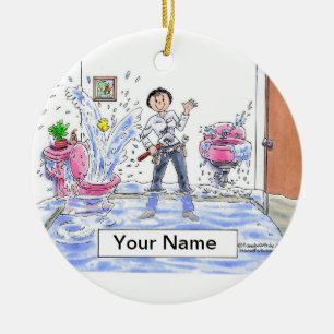 Plumber - Female Ceramic Ornament