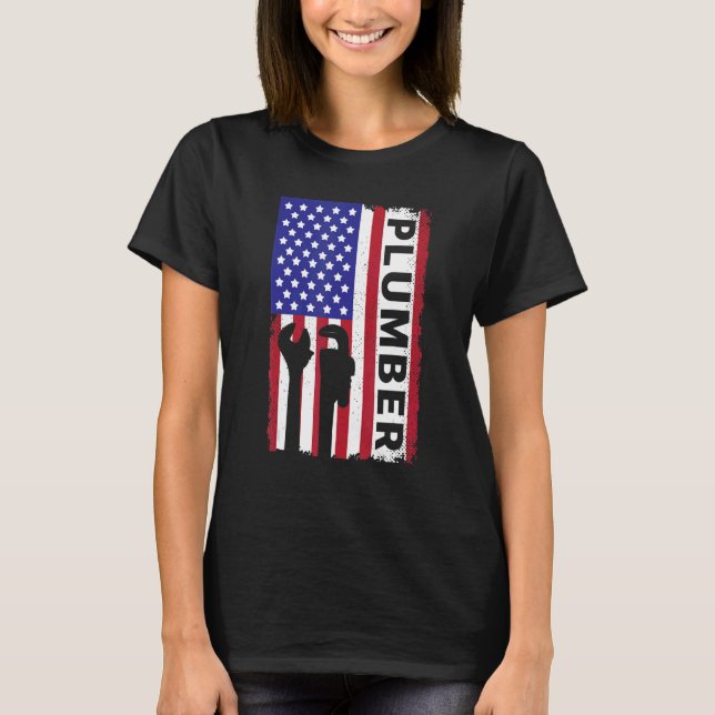 Plumber For Men Women Pipefitter Steamfitter Patri T-Shirt (Front)
