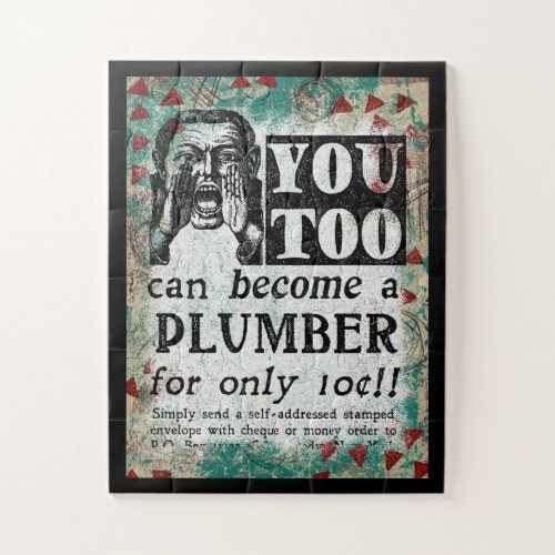 Plumber _ Funny Vintage Retro Jigsaw Puzzle