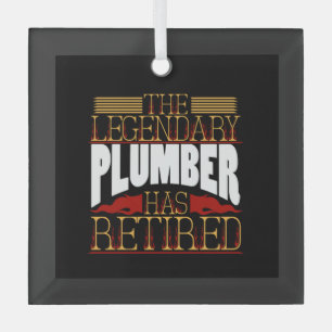 Plumber Gifts Glass Ornament