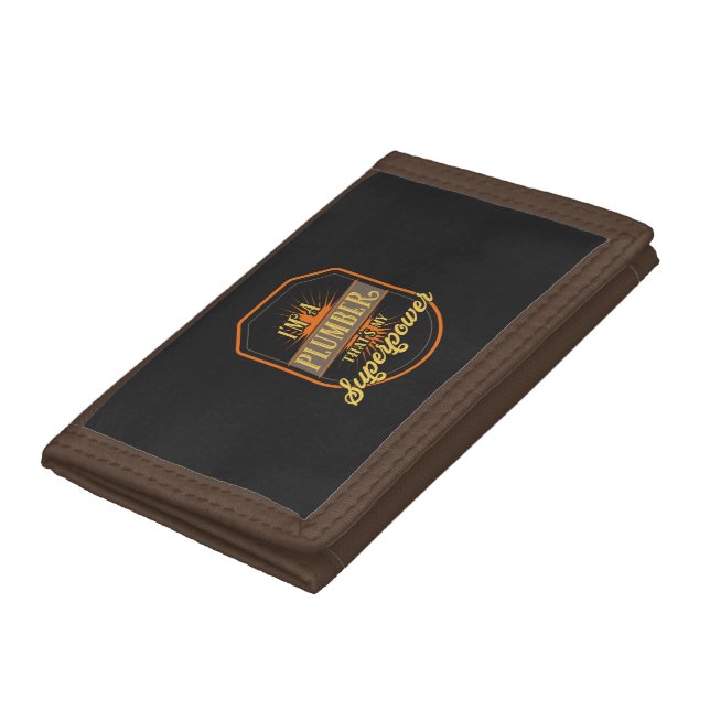 Plumber Gifts Trifold Wallet (Bottom)