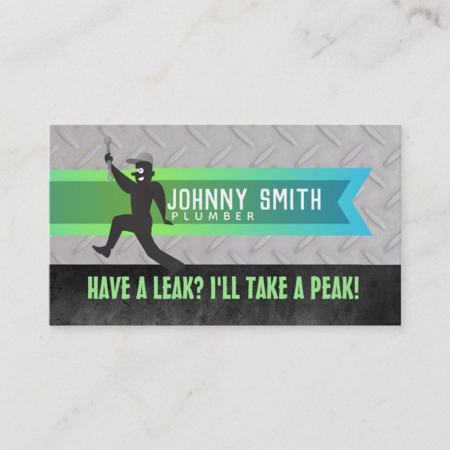Plumber Graphic Design Business Cards (Front)