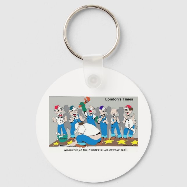 Plumber Hall Of Fame Funny Gifts Tees Collectibles Keychain (Front)
