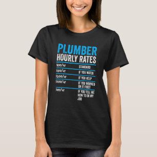 Plumber Hourly Rate Description Of Services With T-Shirt